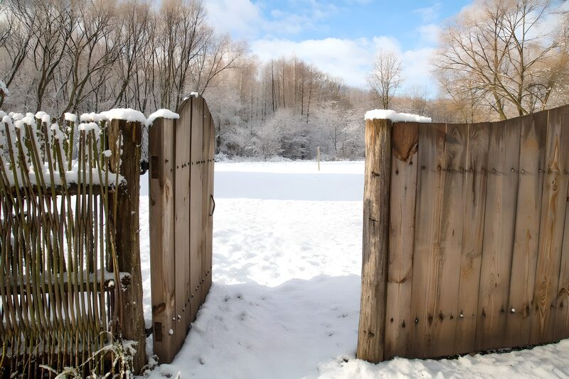 Tor zur Winterlandschaft