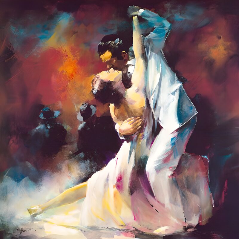 Leidenschaftlicher Tango im Abendlicht