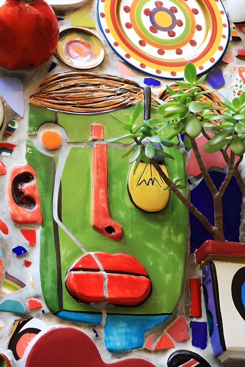 Bunte Keramikgestaltung