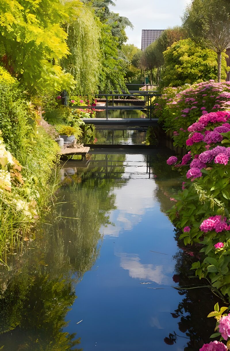Traumhaftes Gartenparadies mit Wasserlauf