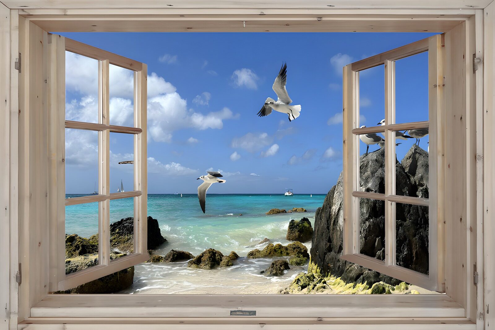 Ausblick auf das paradiesische Meer
