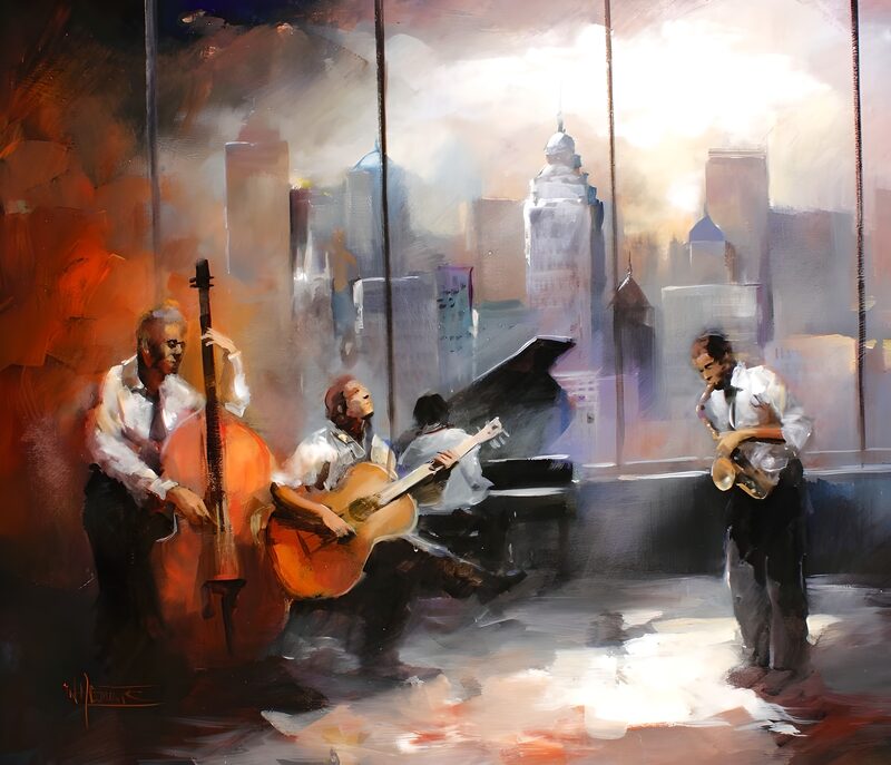 Jazz-Session mit Stadtblick