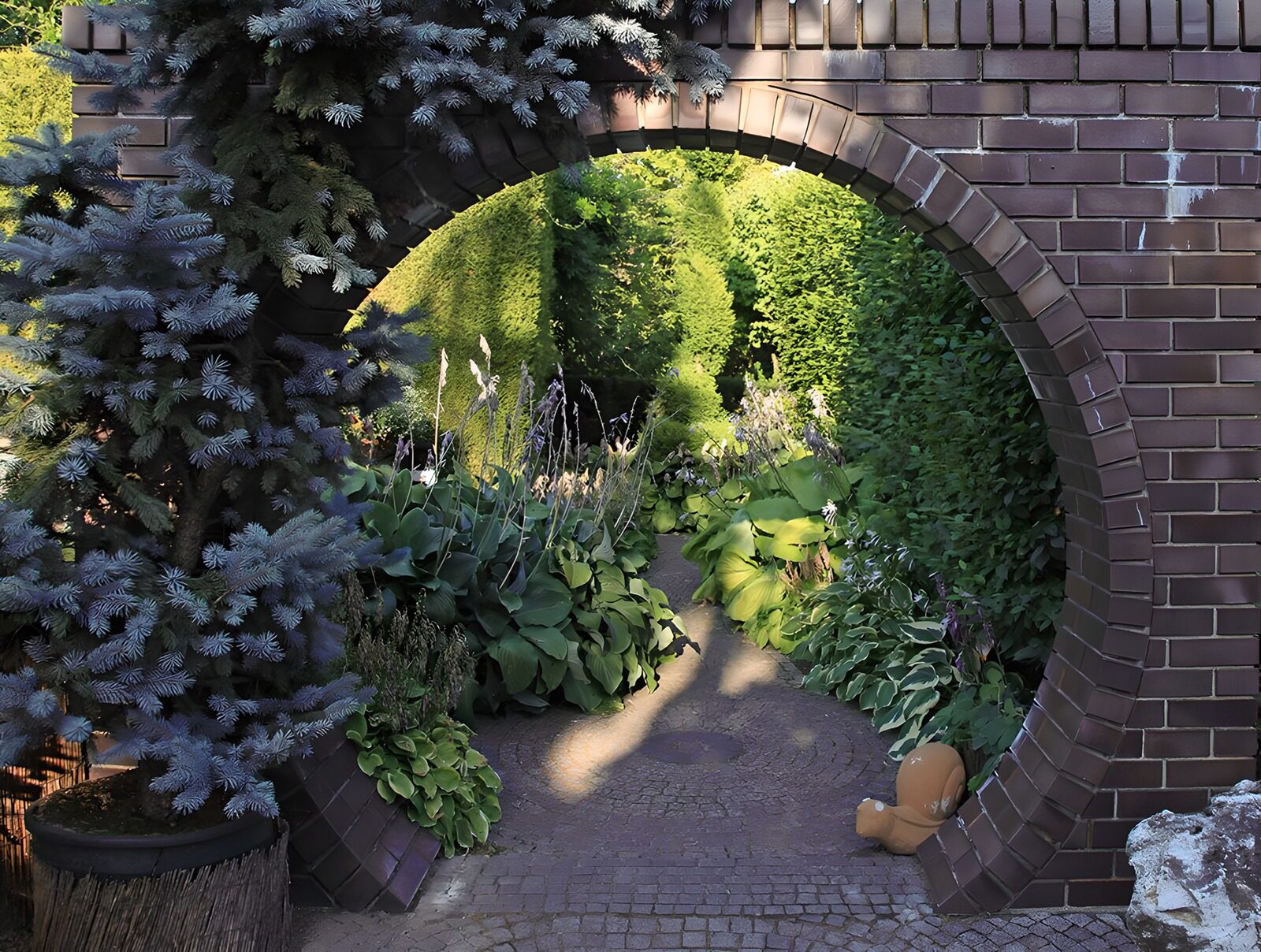 Durch architektonische Landschaftsform