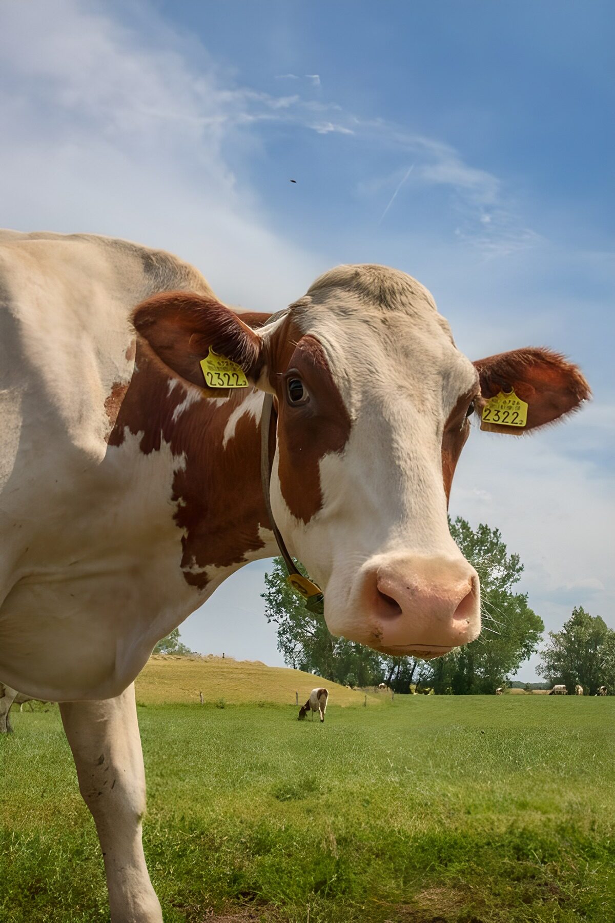 Kuh auf der Weide im Sommer