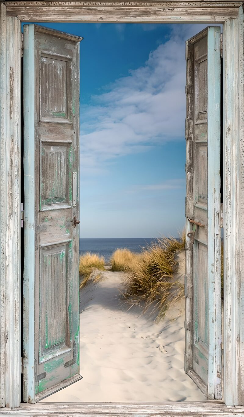 Offene Tür zum Meer