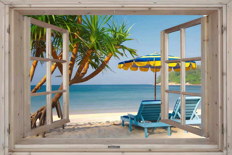 Ausblick auf den Strand