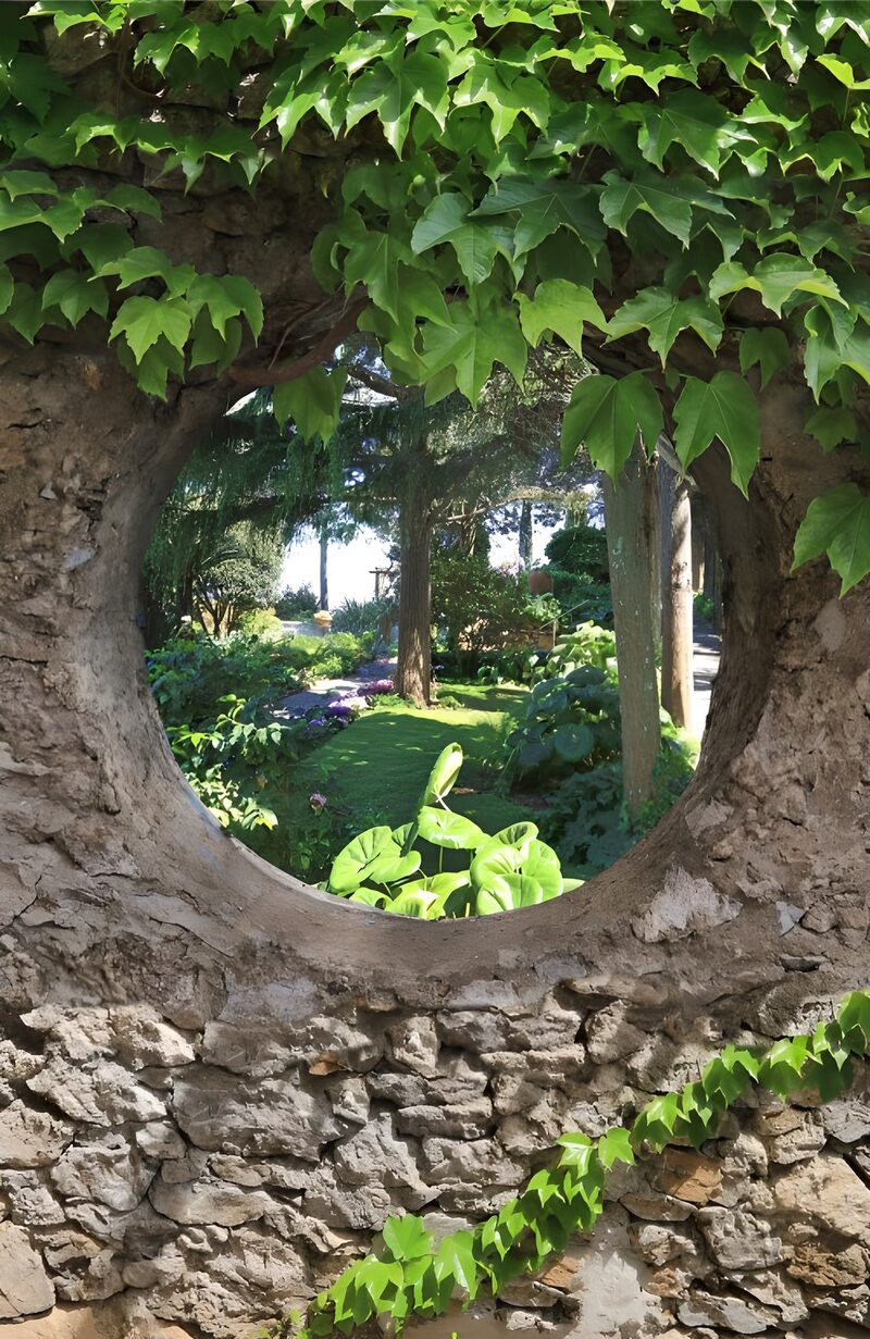Blick durch den Garten