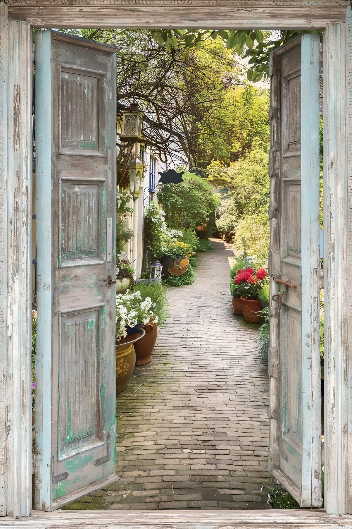 Ein Blick in den blühenden Garten