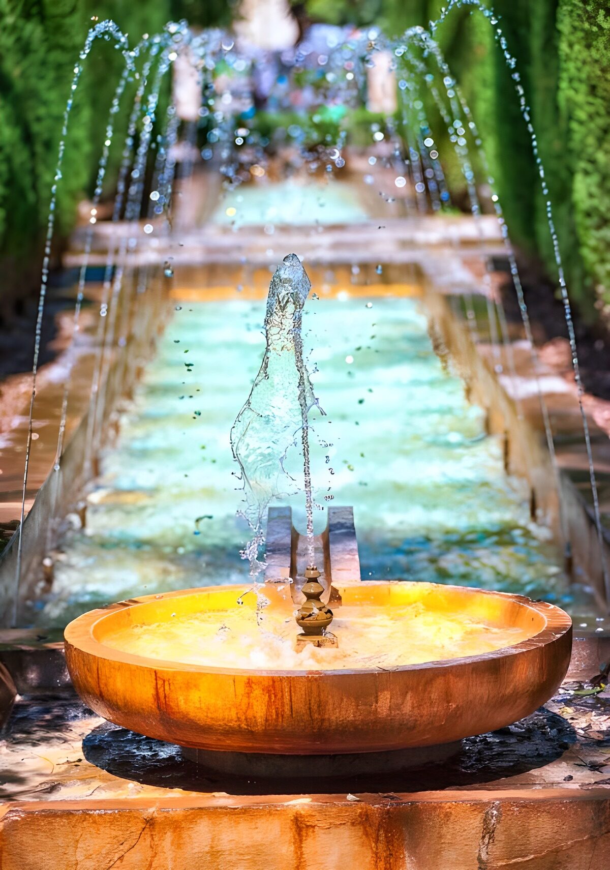 Wunderschöner Brunnen im Garten