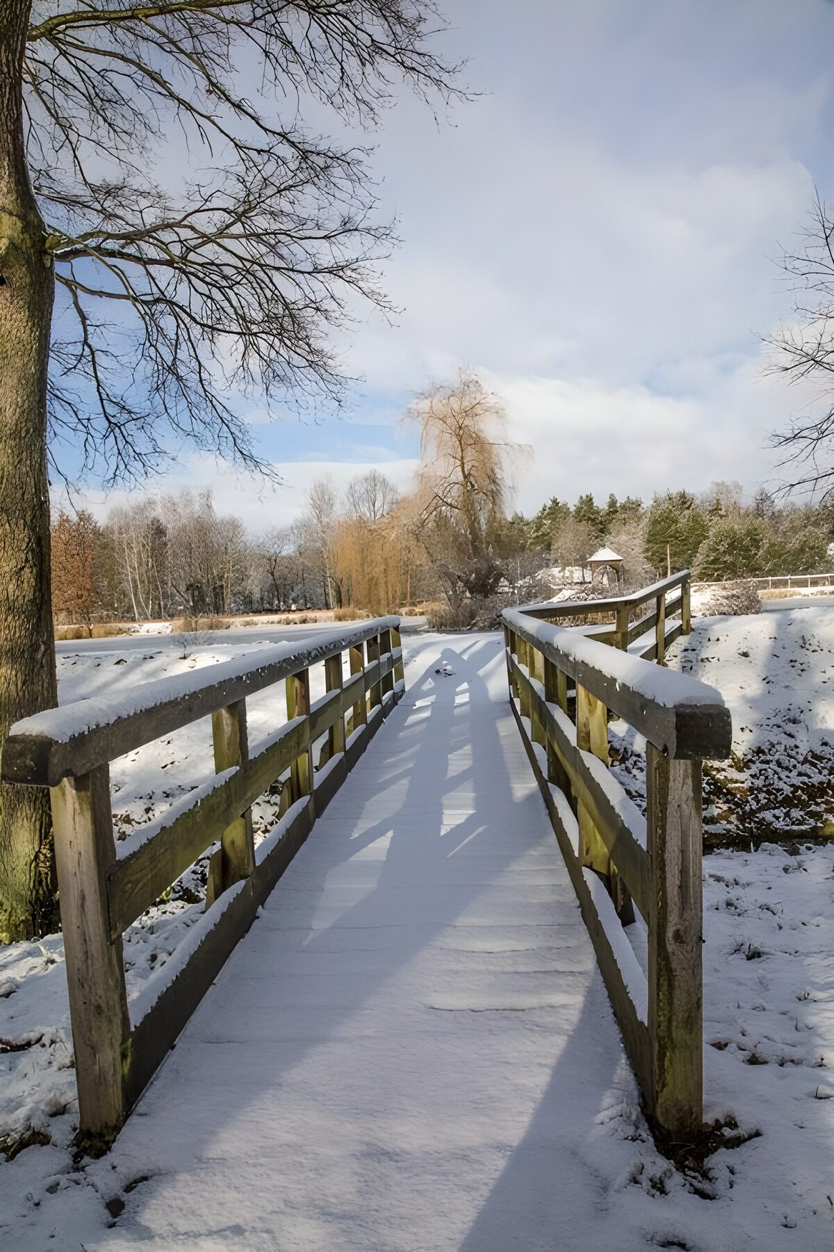 Brücke im winterlichen Landschaft